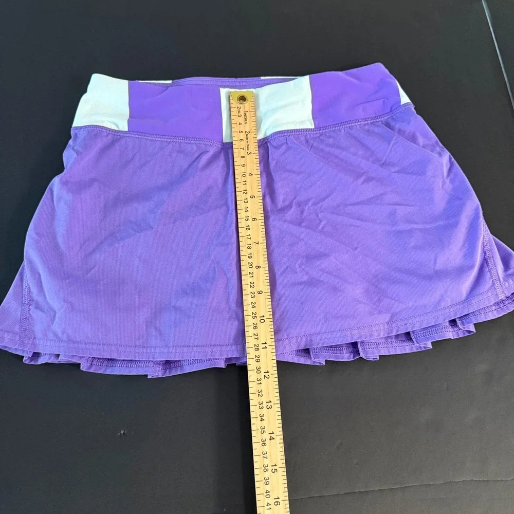 Lululemon Pace Setter Skirt Purple Pleated Tennis Running Skort Women Size 4